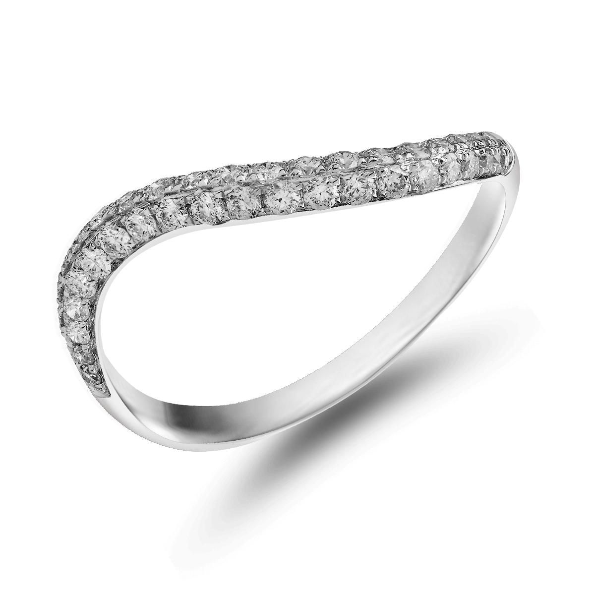 18K white gold ring with diamonds of 0.4ct